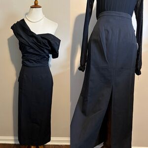 STAUD Prunella Black Maxi Skirt